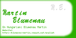 martin blumenau business card